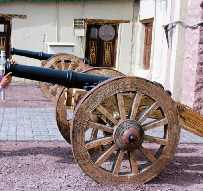 old canon at display