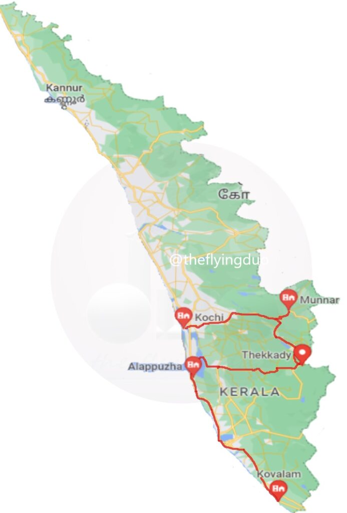 itinerary map
