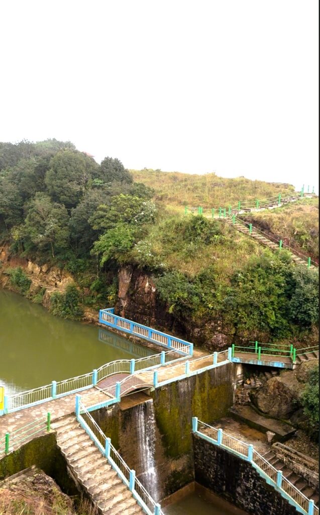 Tyngam Masi reservoir and waterfall