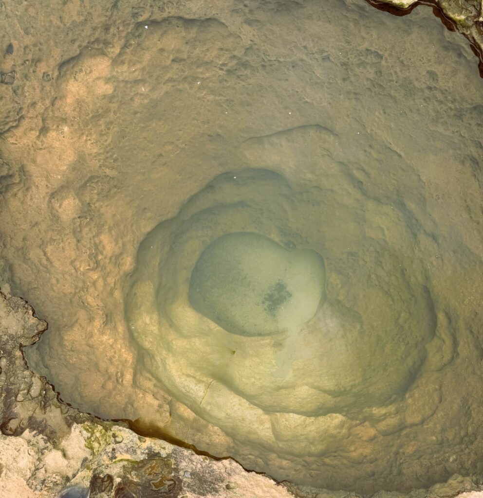 small puddles on the river bed of Dainthlen waterfall